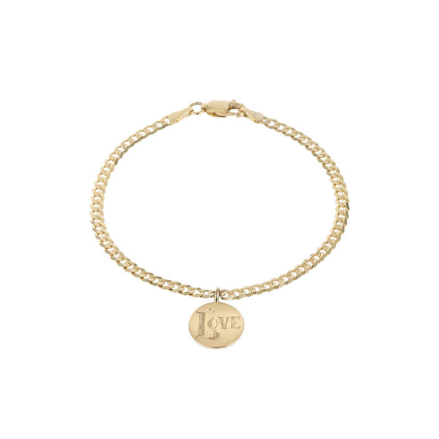 MEDALLION SIGNET 14-carat gold bracelet