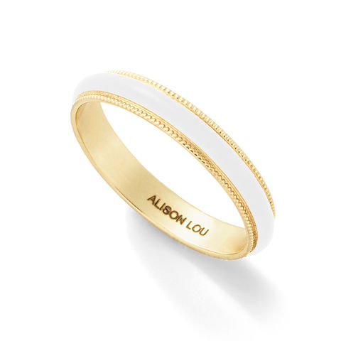 MEDIUM ENAMEL 14-carat gold band