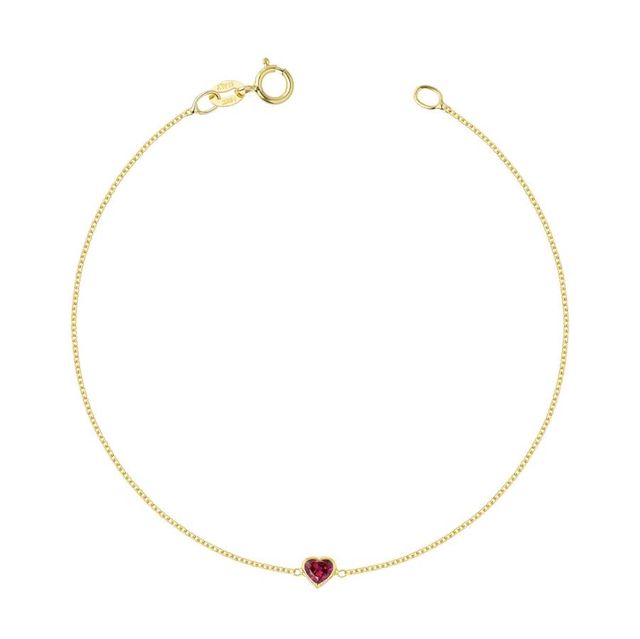 JE T'AIME 14-carat gold and ruby bracelet