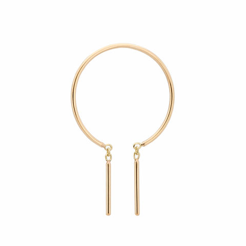 CHIME 14-carat gold hoop single earring