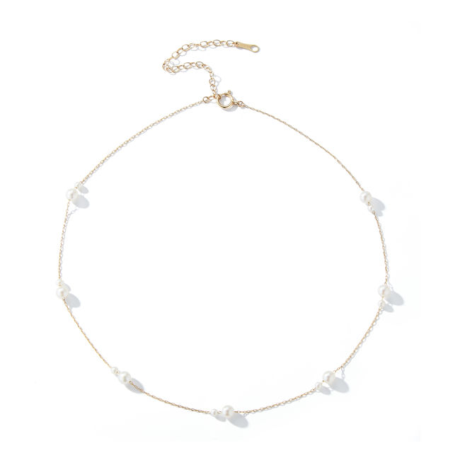KISSING DOUBLE AKOYA PEARL 14-carat gold necklace