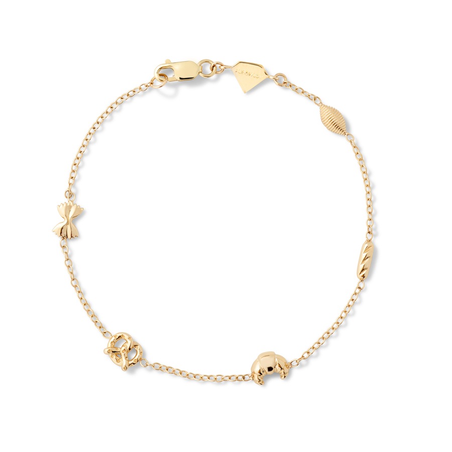 CARBS BY THE YARD 14-carat gold bracelet