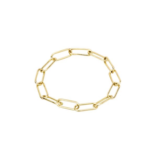 THE LINK 14-carat gold chain ring