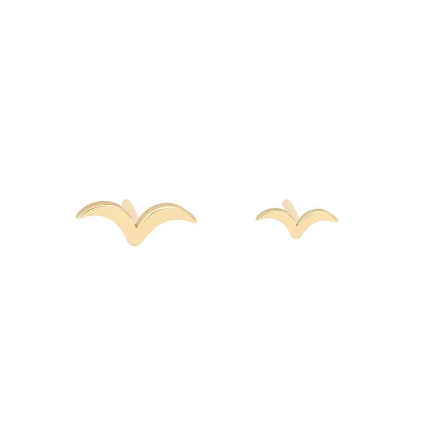FLYING TOGETHER 14-carat gold earrings