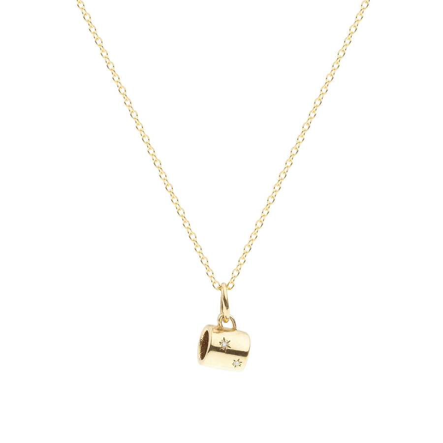 TEA FOR TWO 14-carat gold and diamond necklace