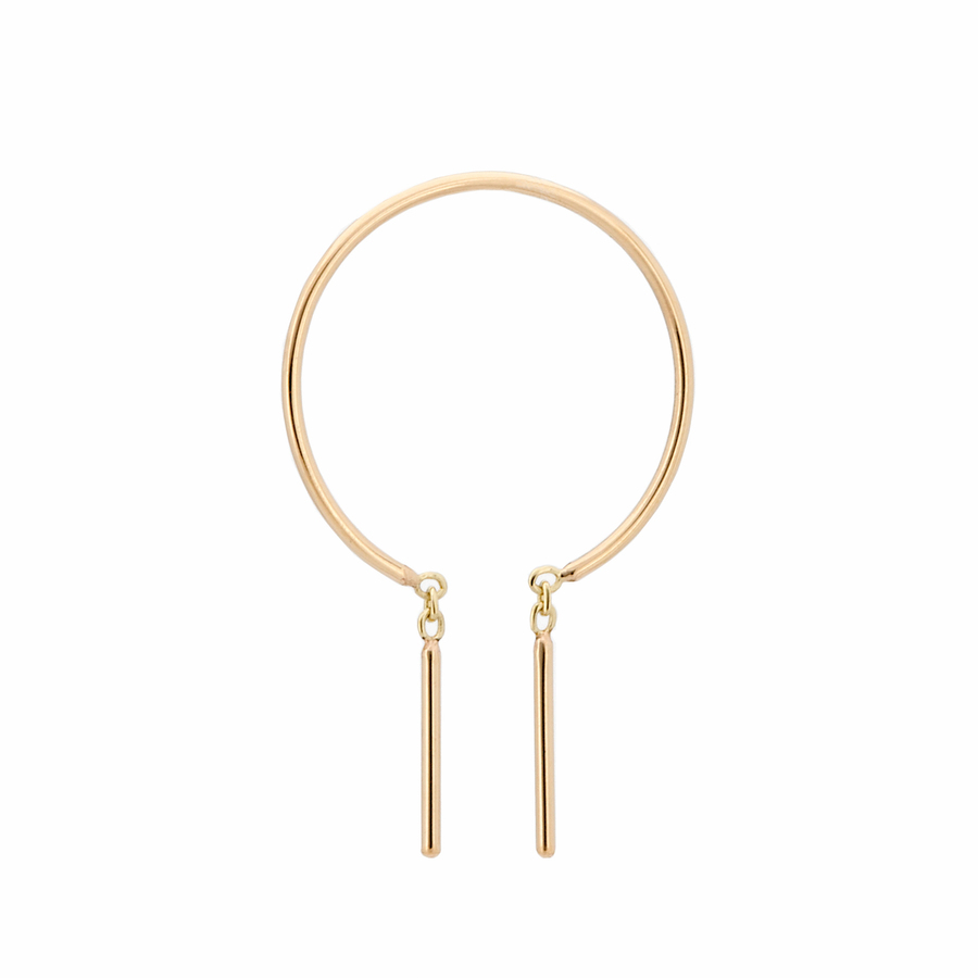 CHIME hoop single earring - available in 14-carat yellow gold and sterling silver