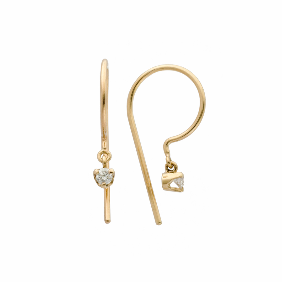 DIAMOND LOOPDIE 14-carat gold single earring
