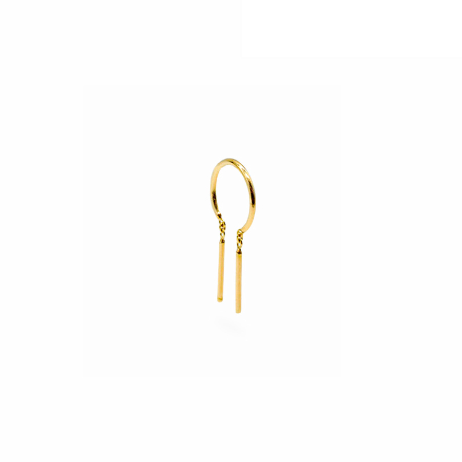 BABY CHIME single earring - available in 14-carat yellow & white gold and sterling silver