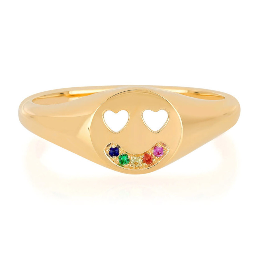 RAINBOW HAPPINESS 14-carat gold signet ring