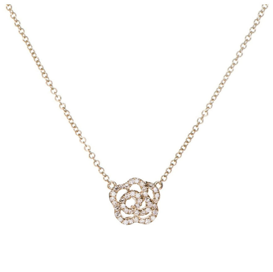 DIAMOND ROSE 14-carat gold necklace