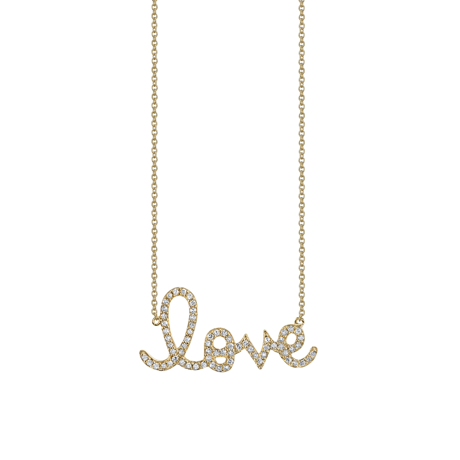 DIAMOND LARGE LOVE 14-carat gold necklace