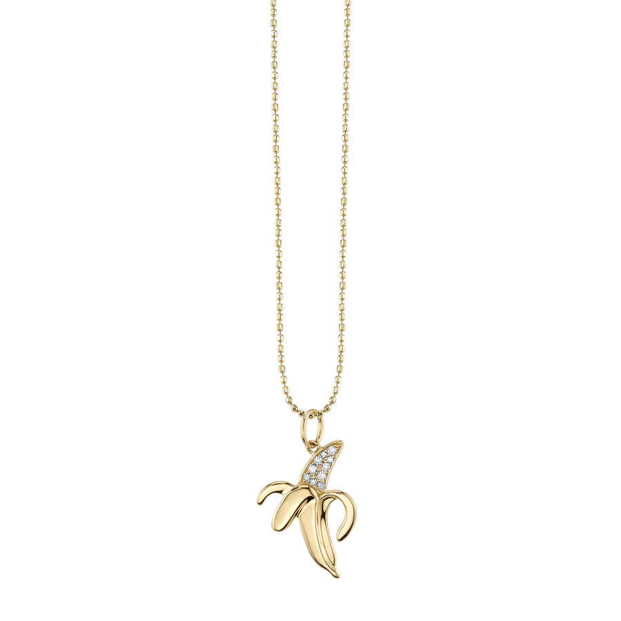 DIAMOND BANANA 14-carat gold necklace | Lulu's Collective