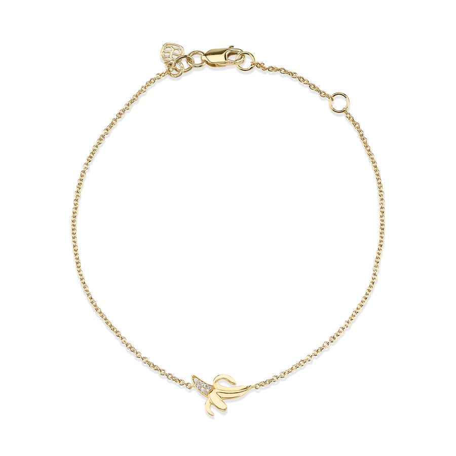 BANANA 14-carat gold and diamond bracelet
