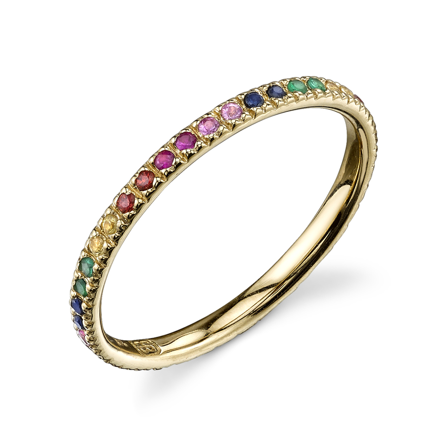 RAINBOW ETERNITY 14-carat gold ring