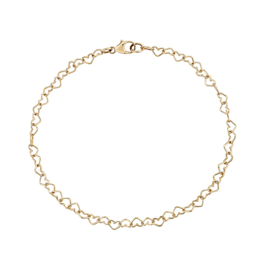 HEART ETERNITY LINK 14 - carat gold bracelet