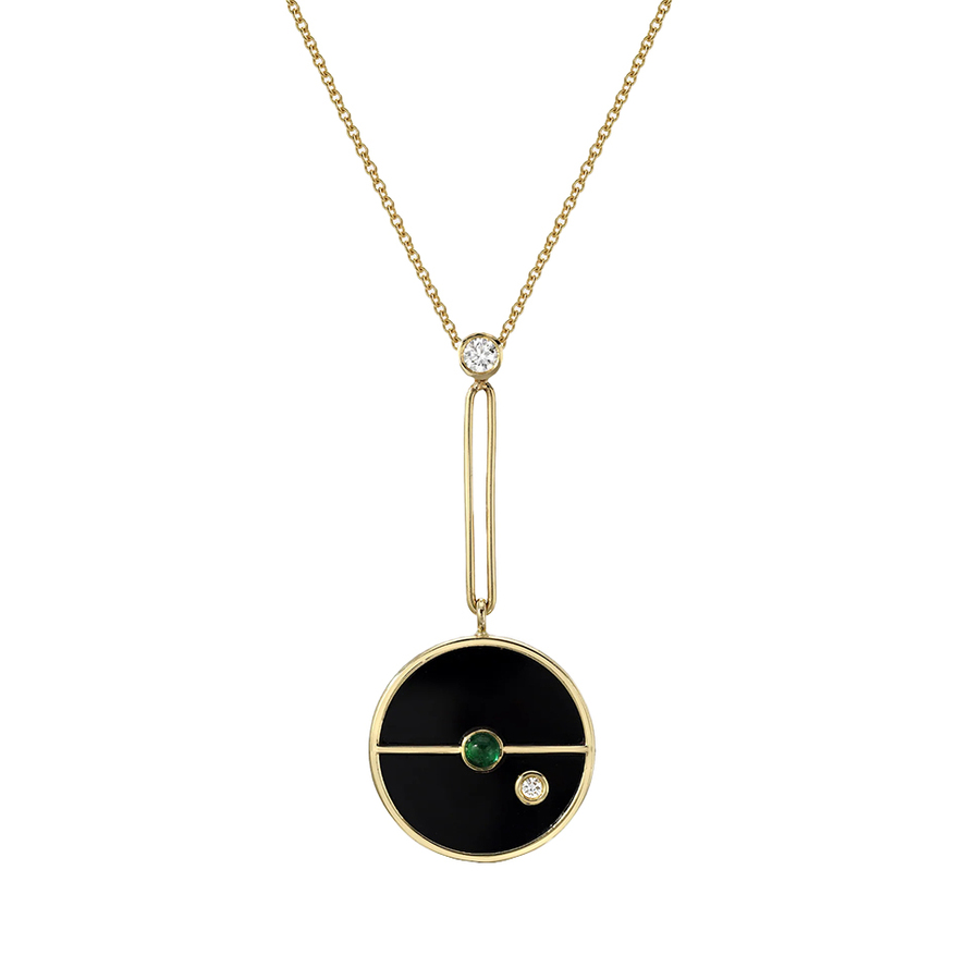 SIGNATURE COMPASS PENDANT with Black Onyx and Emerald