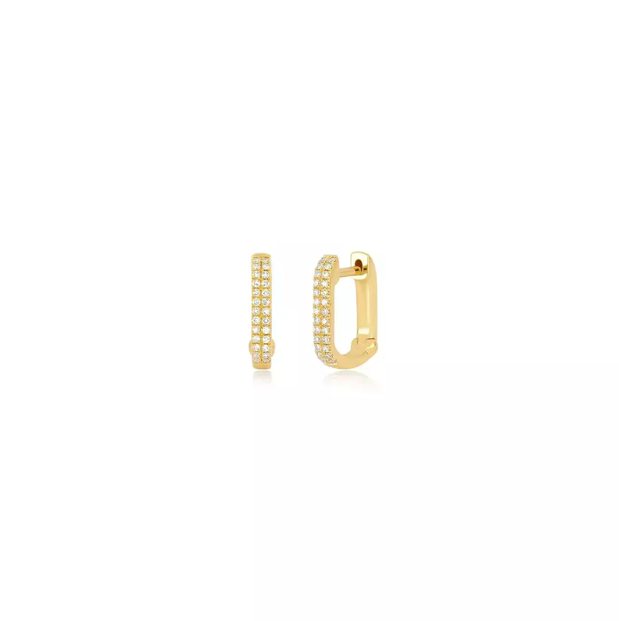DIAMOND LOLA  14 - carat gold huggie earrings