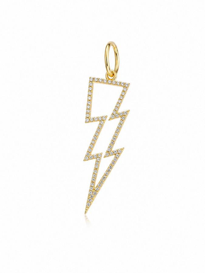 LIGHTNING BOLT 14-carat gold and diamond charm
