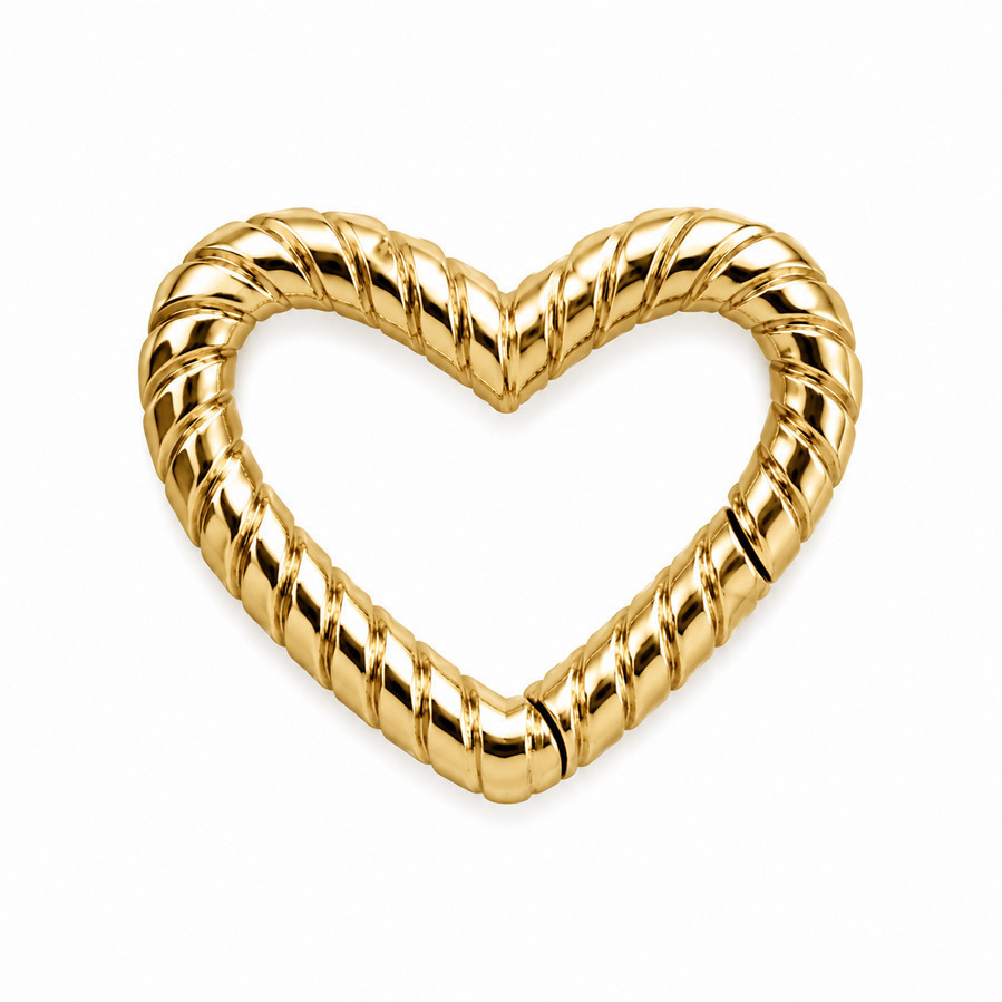 TWISTED HEART 9-carat gold connector