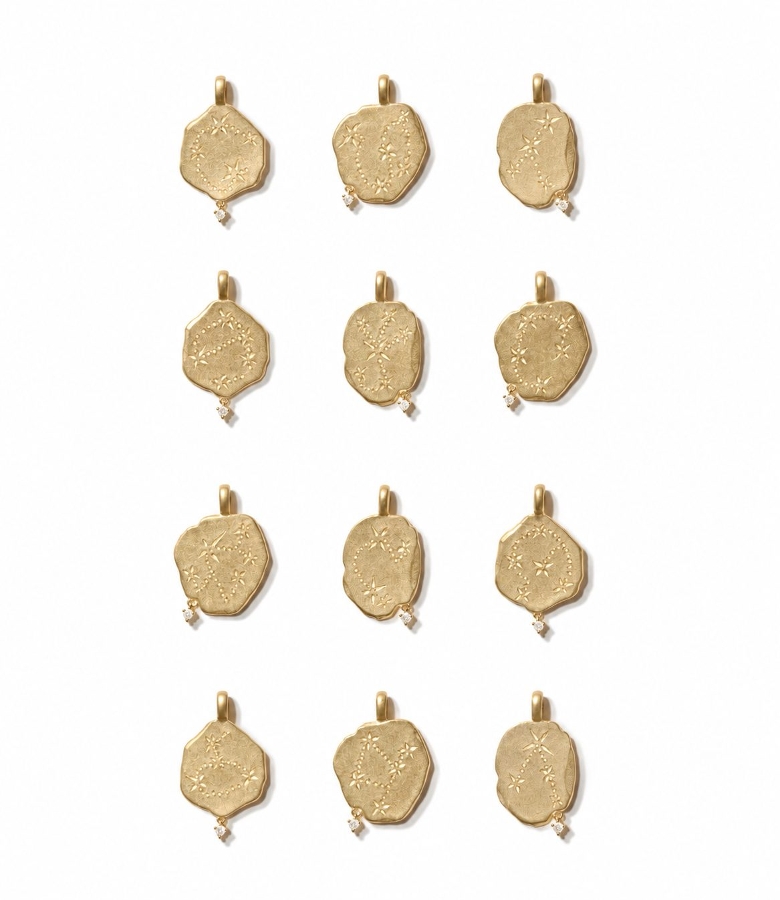 CONSTELLATION diamond and yellow gold charm