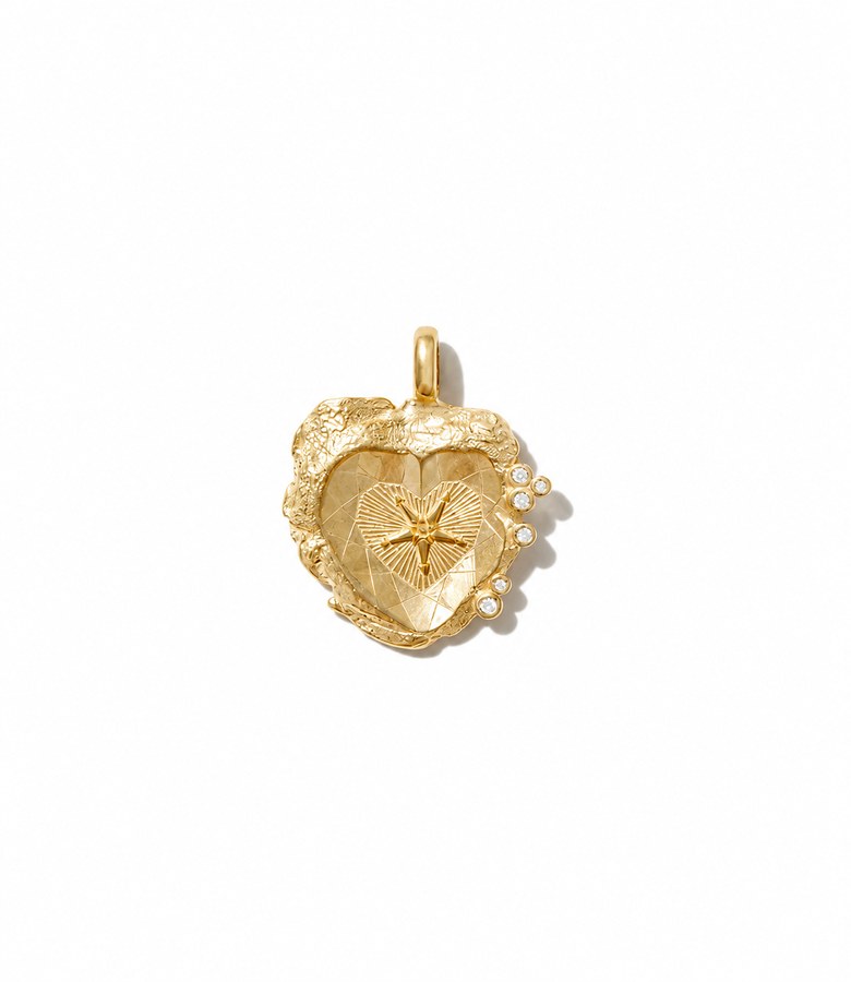 CHIARA yellow gold and diamond pendant