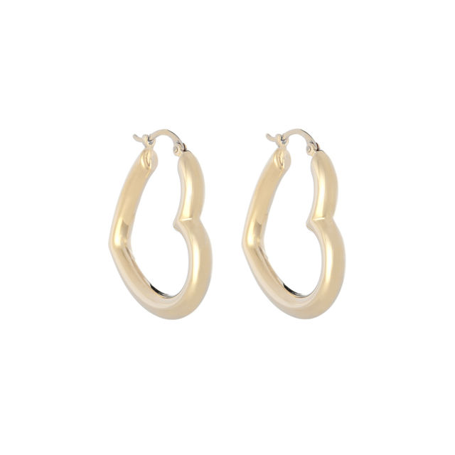 HEART HELIUM 14-carat gold hoops