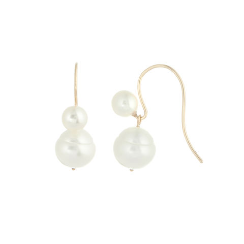 PEARL DUET 14-carat gold earrings