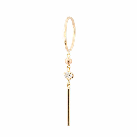 DIAMOND HUGGIE 14-carat gold single earring