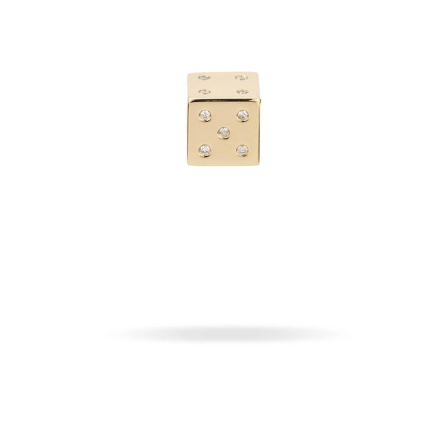 DIAMOND DICE 14 - carat gold mini bead