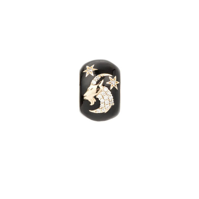 ZODIAC CERAMIC + DIAMOND 14 - carat gold big bead