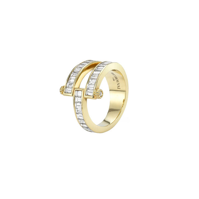 MAGNA baguette diamond ring