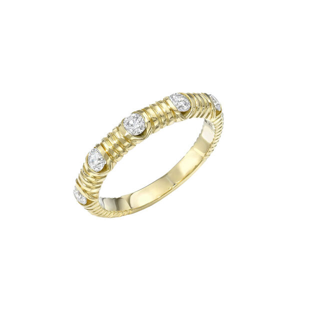 MODERN LOVE medium 5 stone diamond ring