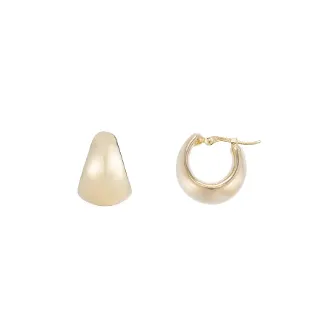 HELIUM HUGGIES 14-carat gold hoop earrings