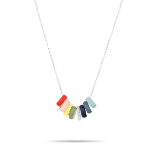 BEAD PARTY CARNIVAL  sterling silver and diamond beaded necklace