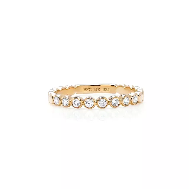DIAMOND BEZEL 14 - carat gold ring