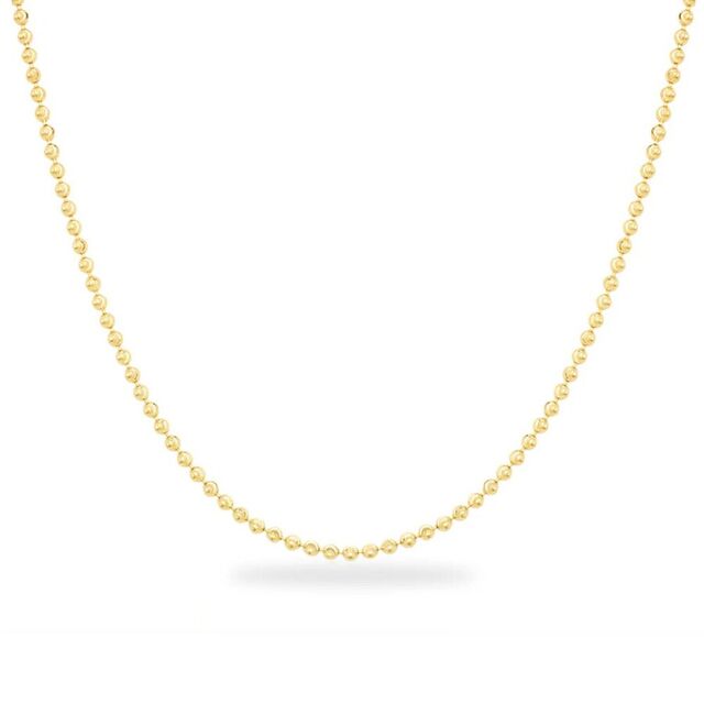 STANLEY 14-carat gold 2.5mm beaded ball chain