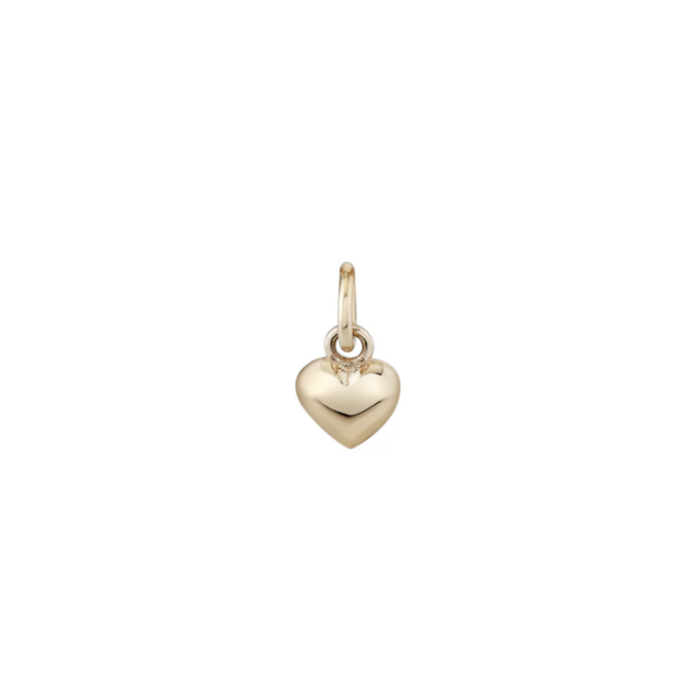PETITE PUFFED HEART 14 - carat gold charm