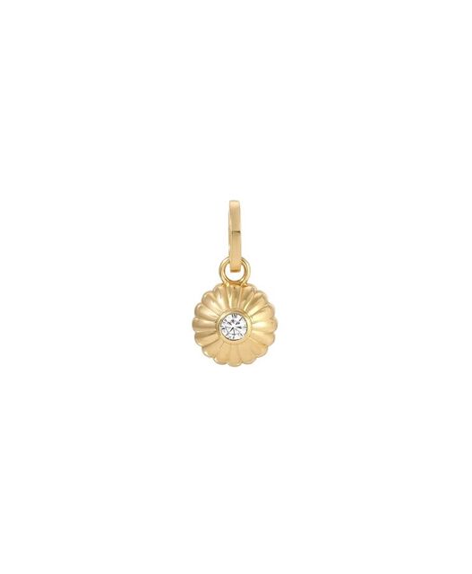 GROOVY DIAMOND FLOWER 14 - carat gold hinged charm