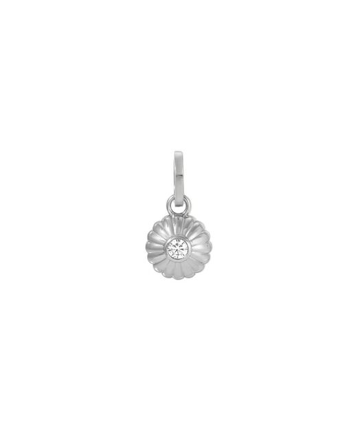GROOVY DIAMOND FLOWER sterling silver hinged charm