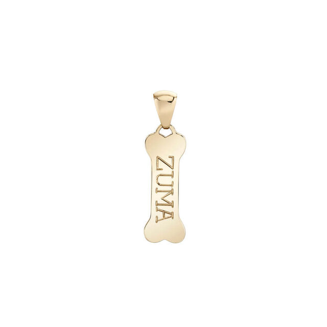 DOG BONE SIGNET 14-carat gold charm