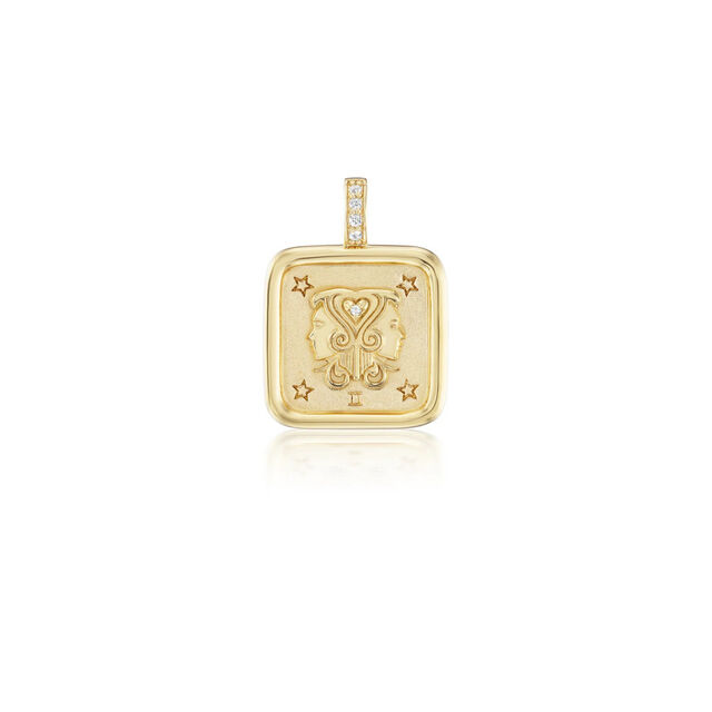 MINI ZODIAC 18 - carat gold and diamond pendant