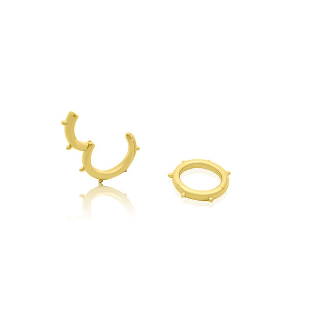 MINI STUDDED 14-carat gold enhancer/charm holder