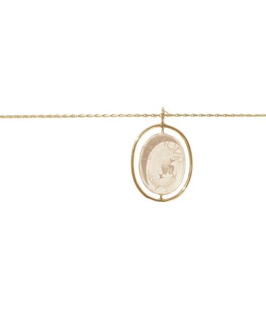 LAMOUR No1 yellow gold and crystal necklace