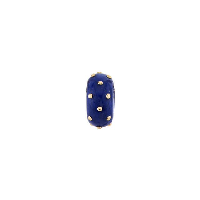 LAPIS AND GOLD DOT 14-carat gold rondelle bead