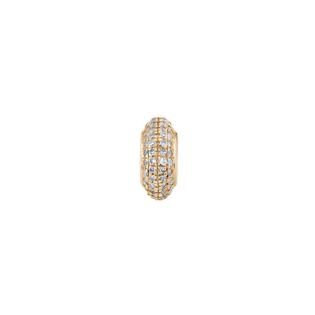 PAVE DIAMOND 14-carat gold rondelle bead
