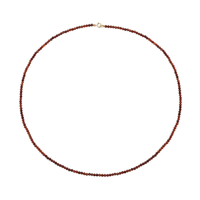 PETITE GARNET beaded 14-carat gold necklace