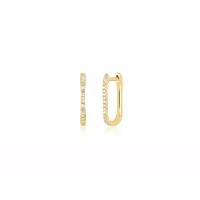 DIAMOND LOLA 14 - carat gold hoop earrings