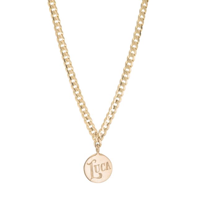 MEDALLION SIGNET 14-carat gold necklace