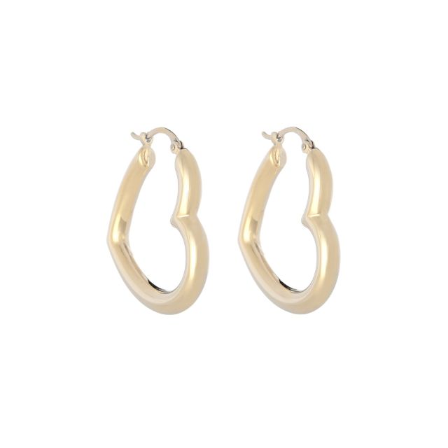 HEART HELIUM 14-carat gold hoops