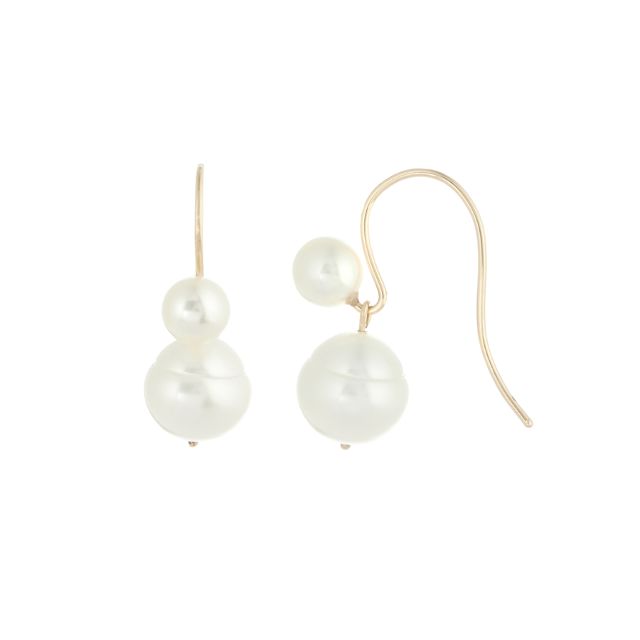 PEARL DUET 14-carat gold earrings